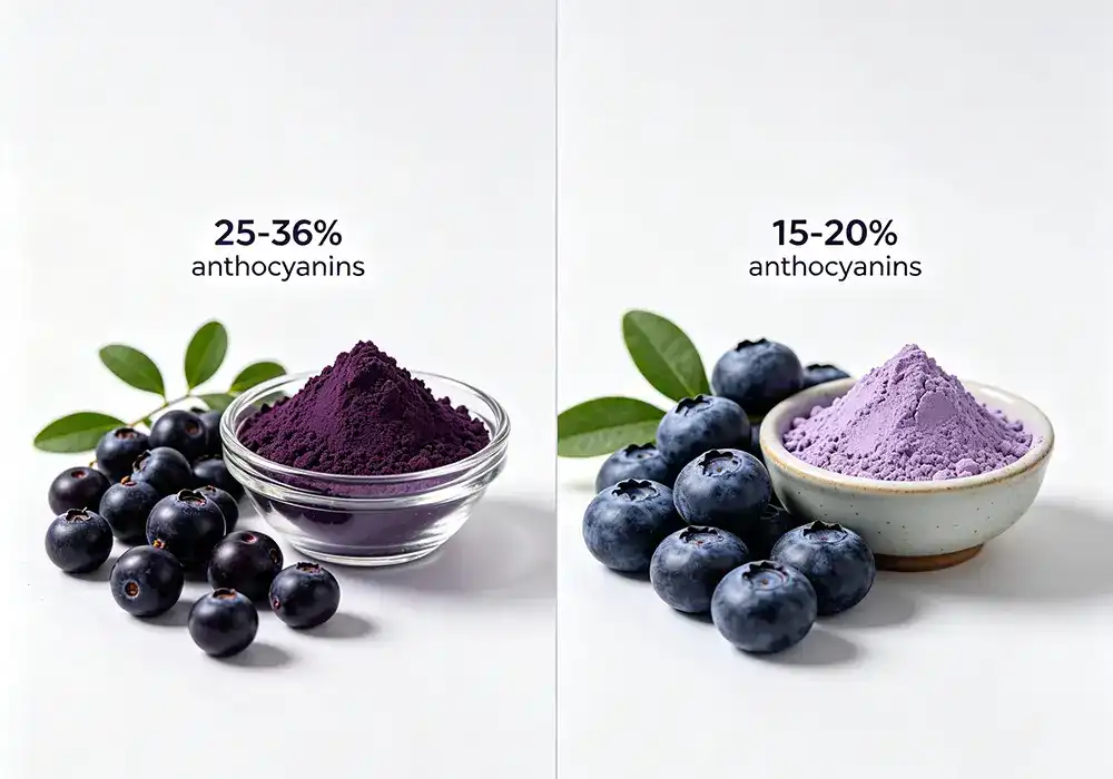 Bilberry vs blueberry extract differences